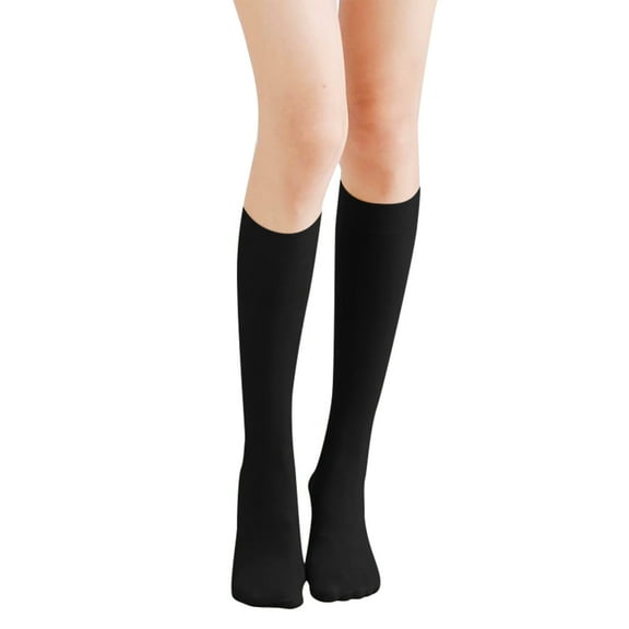 Knee High Socks for Women Soft Breathable Tube Socks Athletic Long High Stockings Black