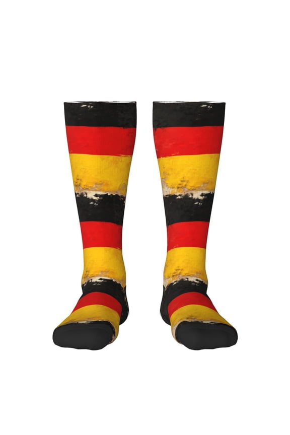 Knee High Socks for Women Vintage German Flag Long Tube Sock Uniform Socks