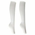 thumbnail image 1 of Knee High Sports Socks, Solid Football Stockings, Long Tube Athletic Hosiery, Men Elastic Wear Resistant Foot Wear for Ball Game Outdoor Training Sports Practical Socks,White, 1 of 8
