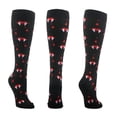 thumbnail image 1 of Knee High Stockings Unisex Compression Knee High Socks Fashion Heart Pattern Dot Pattern Elements For Halloween, Celebration and Festival, 1 of 9