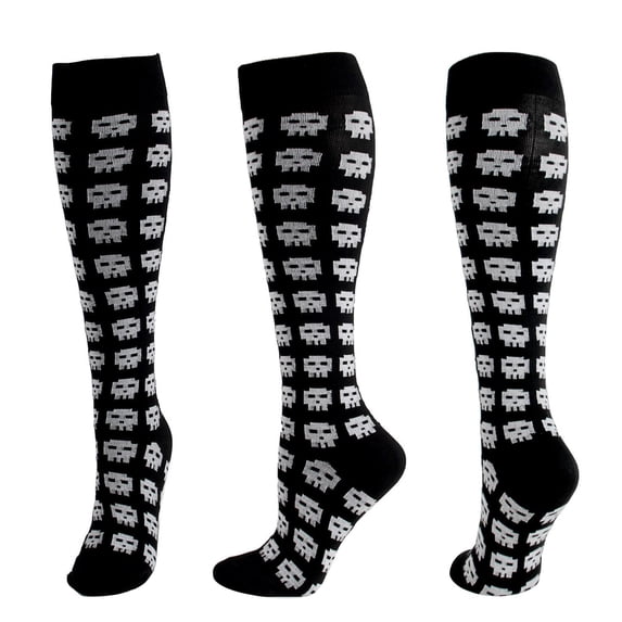 Knee High Stockings Unisex Compression Knee High Socks Fashion Heart Pattern Dot Pattern Elements For Halloween, Celebration and Festival