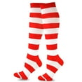 thumbnail image 1 of Knee High Striped Socks for Women - Long Thin Tube Sports Thigh High Socks Tall Stockings A One Size, 1 of 2