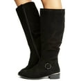 thumbnail image 1 of Knee High Suede Silver Detail Riding Low Heel Women's Boots, 1 of 4