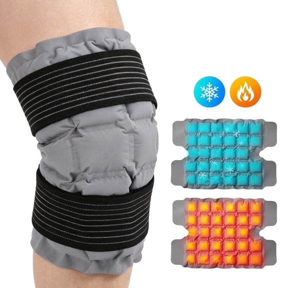 Agdoad Knee Ice Pack Wrap Large Reusable Ice Pack Self-Absorbing Water Resin Hot/Cold Compress for Knee Relief Hot and Cold Wrap after Sports