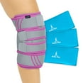 thumbnail image 1 of Vive Knee Ice Pack Wrap – Hot and Cold Therapy Gel Compression Brace for Knee Pain Relief, Arthritis, Tendonitis, ACL/MCL Injuries, Osteoarthritis – Adjustable Support Strap for Men and Women, Pink, 1 of 9