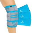 thumbnail image 1 of Vive Knee Ice Pack Wrap – Hot and Cold Therapy Gel Compression Brace for Knee Pain Relief, Arthritis, Tendonitis, ACL/MCL Injuries, Osteoarthritis – Adjustable Support Strap for Men and Women, Grey, 1 of 10
