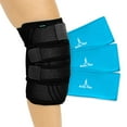 thumbnail image 1 of Vive Knee Ice Pack Wrap – Hot and Cold Therapy Gel Compression Brace for Knee Pain Relief, Arthritis, Tendonitis, ACL/MCL Injuries, Osteoarthritis – Adjustable Support Strap for Men and Women, Black, 1 of 9