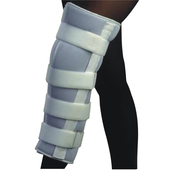 Alex Orthopedic 24" Knee Immobilizer Brace with Removable Stays, Adjustable Hook & Loop Straps, Post-Surgery Knee Support and Stabilization Brace