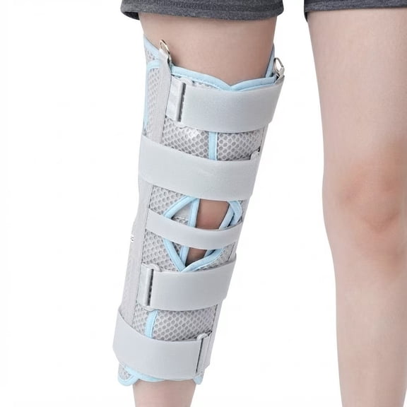 Knee Immobilizer and Straight Leg Splint - Adjustable Support Brace for Post-Surgery and Full Leg Recovery