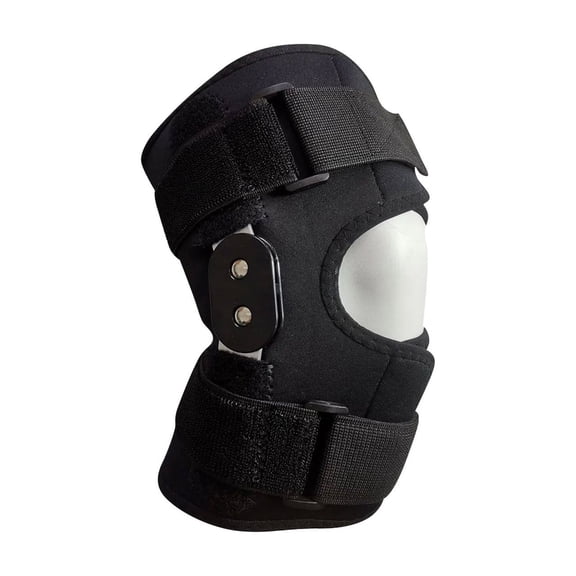Knee Joint Bracket Hinge Compression Sleeve Open Stabilizer for Outdoor Hiking Support and Aluminum Alloy Design, XL, Black