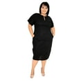 thumbnail image 1 of Knee Length Dress With Turn Up Short Sleeve, 1 of 1