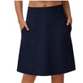 thumbnail image 1 of Knee Length Golf Skorts for Woman Long Athletic Tennis Skirts Built-in Shorts with Pockets Casual Skirts UV Protection, 1 of 4