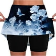 thumbnail image 1 of Knee Length Skorts Skirts for Women with Pockets Fashion Flora Graphic High Waisted Athletic Tennis Golf Skort for Casual Summer, 1 of 5