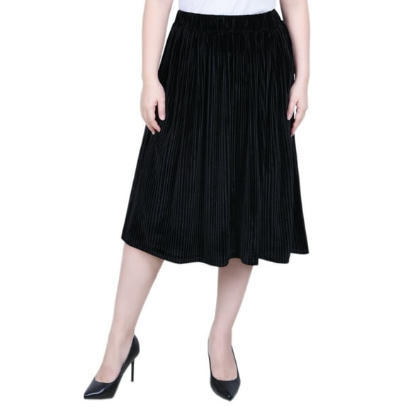 Knee Length Velvet Skirt