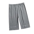 thumbnail image 1 of Knee Length Yoga Shorts for Women Casual Solid Elastic Waist Straight Leg Stretchy Letter Printed Relaxed Athletic Running Loungewear Short, 1 of 8