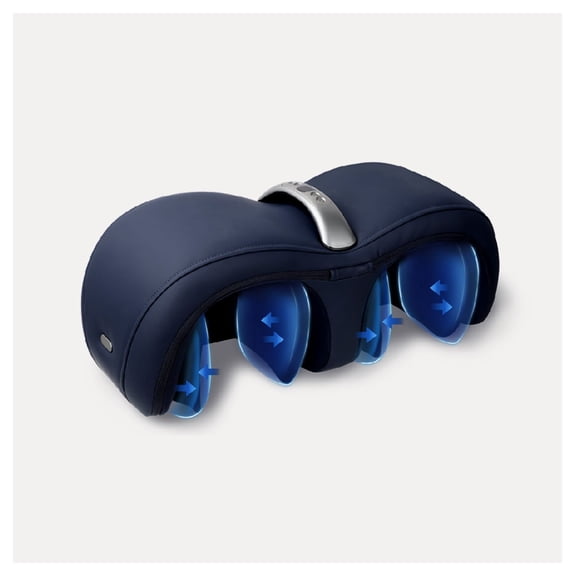 Knee Massager with Heat & Air Compression - Adjustable Pressure, Vibration - Pain Relief for Arthritis, Injury Recovery - Leg & Arm Use - Dark Blue