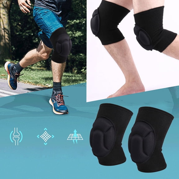 Knee Pads for All Activities Protective Gear for Dance Roller Skating Volleyball Basketball and More Unisex Sports Knee Supports for Men Women Kids, L, Black