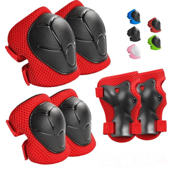 Knee Pads And Elbow Pads Set with Wrist Guard for Kids 3-9 Years Toddler Knee and Elbow Pads with Wrist Guards 3 in 1 for Skating Cycling Bike Rollerblading Scooter