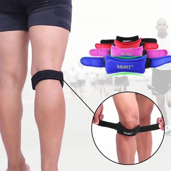 Knee Pain Relief & Patella Stabilizer Knee Strap Brace Support for Hiking, Soccer, Basketball, Running, Jumpers Knee, Tennis, Tendonitis, Volleyball & Squats