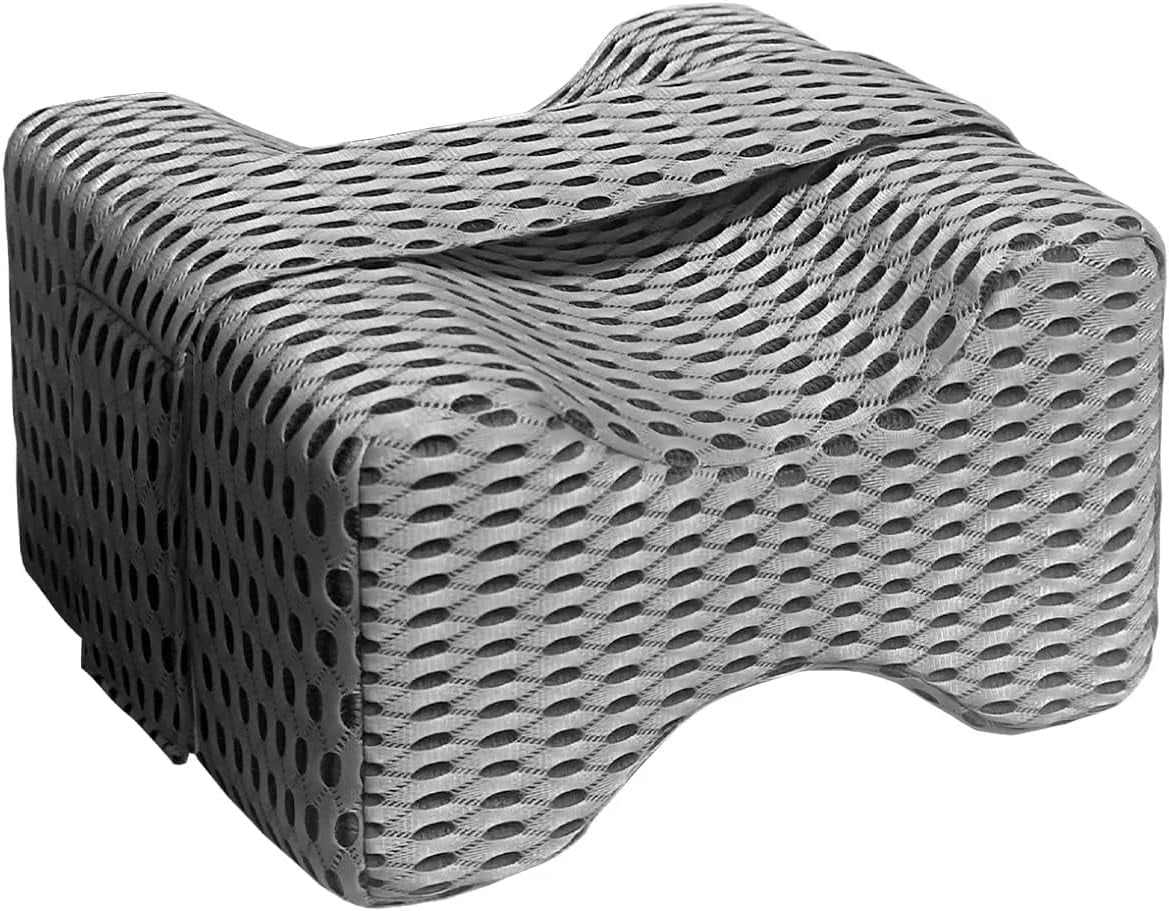 Knee Pillow for Side Sleepers Memory Foam Leg Pillow for Side Sleeping with Strap, Leg