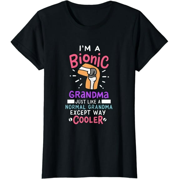 Knee Replacement Bionic Grandma After Surgery Gift T-Shirt
