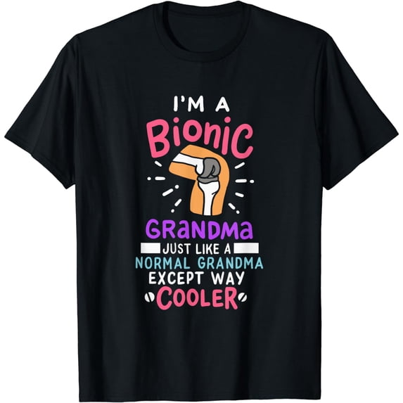 Knee Replacement Bionic Grandma After Surgery Gift T-Shirt