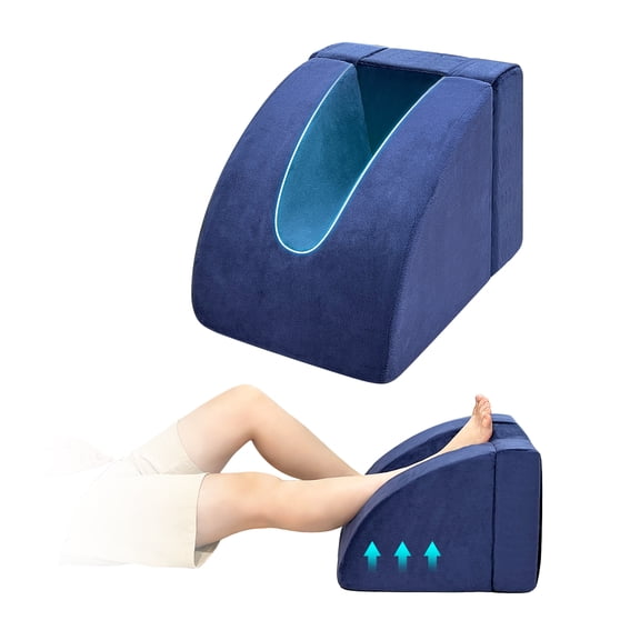 Knee Replacement Pillow for Post Surgery Recovery, 2-in-1 Elevation Wedge & Leg Support for TKR, ACL, MCL, Hip Surgery, Adjustable Pain Relief Aid