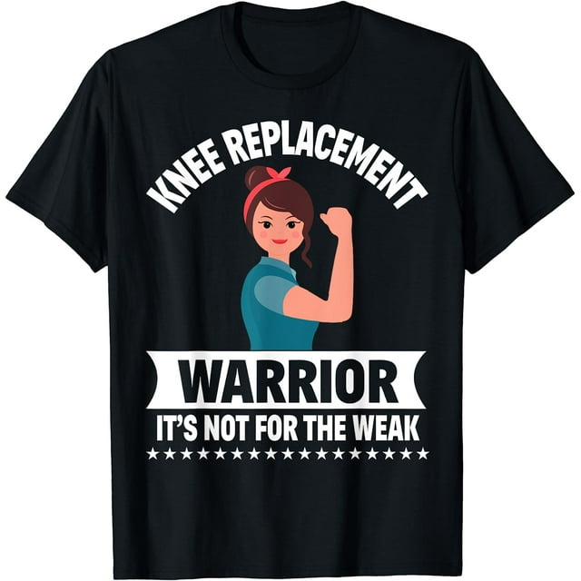 Knee Replacement Warrior Knee Surgery Recovery Get Well Gift TShirt