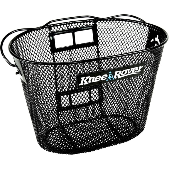 Knee Scooter Basket Accessory with Convenient Handle - Knee Rover Basket Attachment Includes Universal Bracket Mount - Part Fits Most Knee Scooter Walker Models