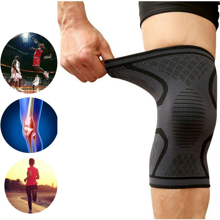 Knee Sleeve Compression Brace Support For Sport Joint Pain Arthritis Relief  M L XL 