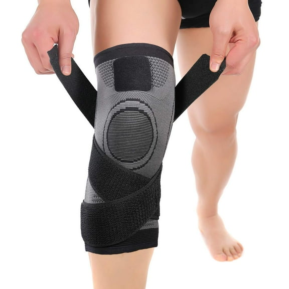Knee Sleeve, Knee Pads Compression Fit Support -for Joint Pain and Arthritis Relief, Improved Circulation Compression - Wear Anywhere - (Black-L)