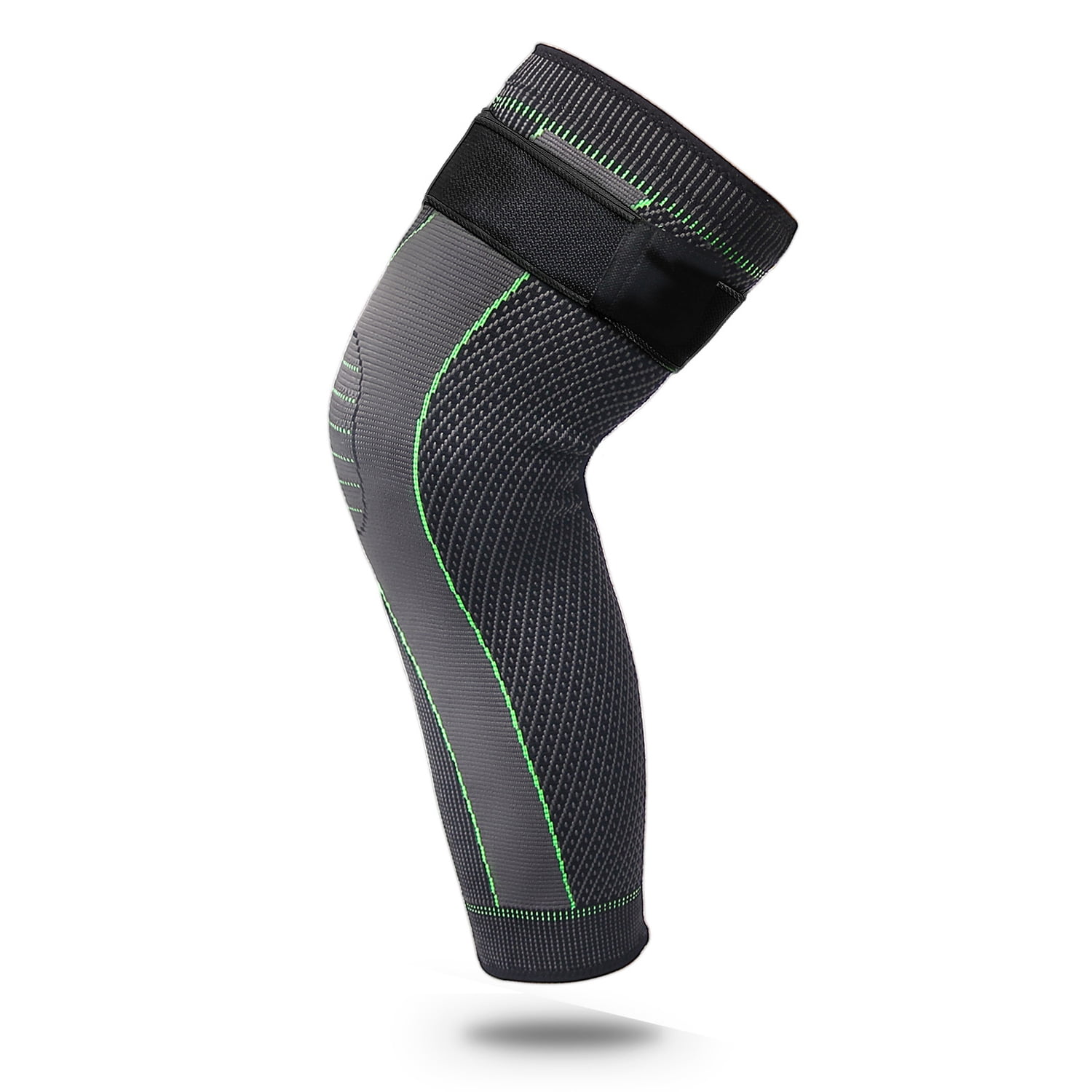 Knee Sleeve Women Men Fit Breathable Performance Knitted Knee Pads for Sports Green L