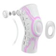thumbnail image 1 of Knee Sleeve, adjustable compression brace with dial system for pain relief and running support,Pink-Right,X-Large, 1 of 8