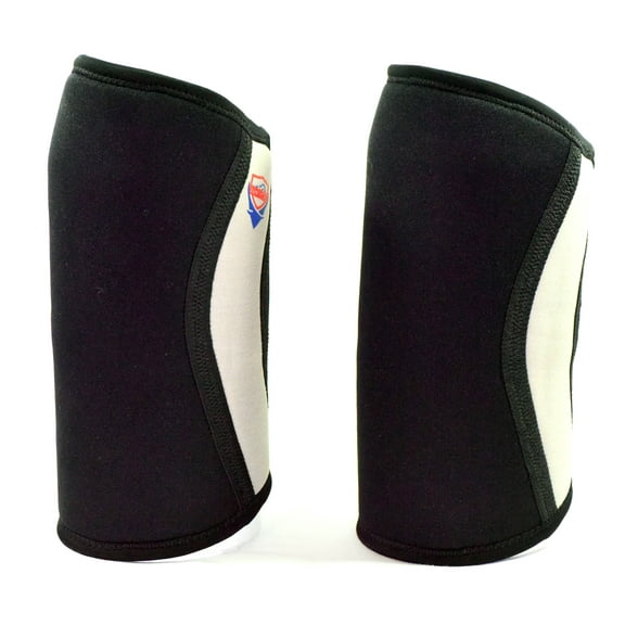 Knee Sleeves (1 Pair) Support & Compression for Weightliftin, Powerlifting & CrossFit - 7mm Neoprene Sleeve for the Best Squats - Both Women & Men - Black, XL - 1 Year Warranty
