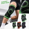 thumbnail image 1 of Knee Sleeves, Knee Support for Knee Pain, Knee Brace with Side Stabilizers, Knee Compression Sleeves Men, 2 Pack Adjustable Non-Slip Knitted Knee Braces, 11 Inch Standard Length,, 1 of 6