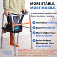 thumbnail image 1 of Knee Sling for Walker Adjustable Cushioned Support Non Weight Bearing Alternative to Scooters Crutches Surgery Recovery Foot Ankle Injuries, 1 of 8