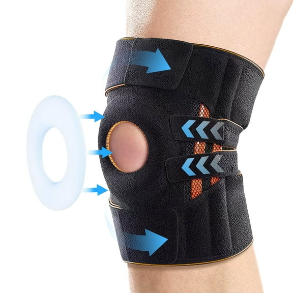 AlphaGeek Knee Support Brace for Adult, Adjustable Compression Sleeve Wrap Patellar Pad Tendon - Arthritis Pain, meniscus tear, Injury Recovery