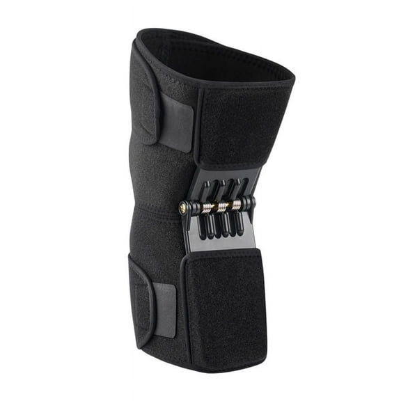 Knee Support Medical Power Lift Knee Weakly Brace Joint Support Spring Stabilizer Gym Sports Heath C Black OK cloth+Plastic