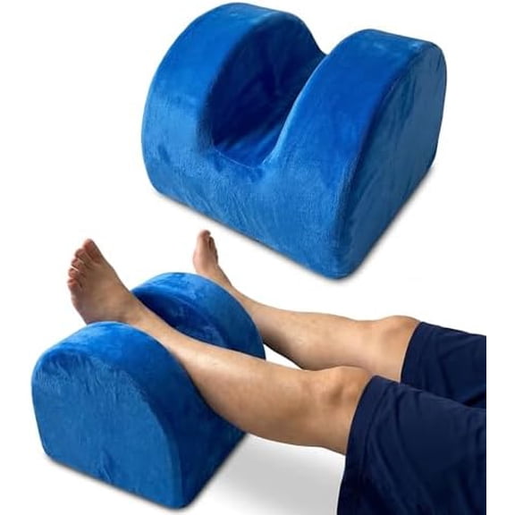 Knee Surgery Recovery Pillow for Knee Replacement Hip Abductor Leg Alignment Wedge, Memory Foam, Removable Washable Cover, Non-Slip Base, Sleeping Support for Post-Op$$Bedding