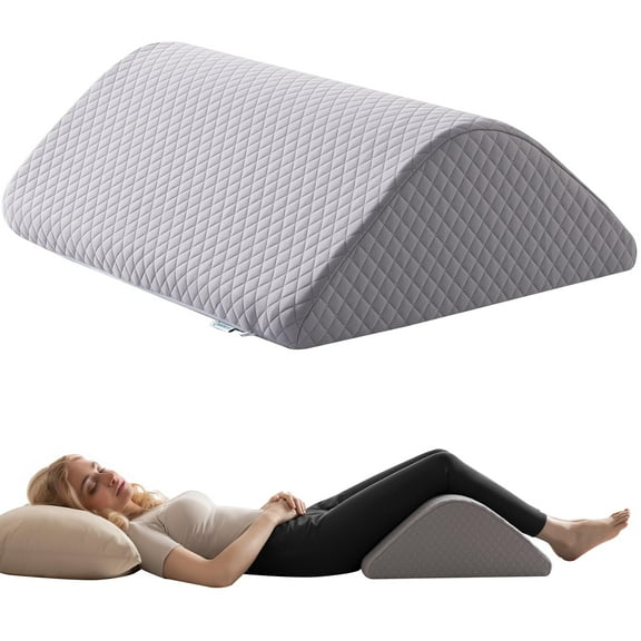 Ganondorf Knee Wedge Pillow 8'' for Post-Surgery Recovery - Leg Elevation Support for Sleep Position, Alleviating Lower Back & Hip Pain Enhancing Circulation in Ankles Legs Triangle Pillow