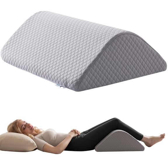Ganondorf Knee Wedge Pillow 8'' for Post-Surgery Recovery - Leg Elevation Support for Sleep Position, Alleviating Lower Back & Hip Pain Enhancing Circulation in Ankles Legs Triangle Pillow