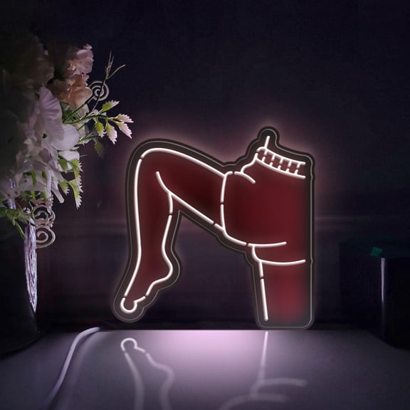Knee-knocking Led Light Box, Dimmable Neon-Like Light Signs USB Power for Wall Decor Bedroom Decoration, Static Light (WxH) 11"x11"