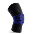 thumbnail image 1 of Knee pads, knee compression sleeve support with patella gel pads and side spring stabilizers,-black and purple single-M, 1 of 5