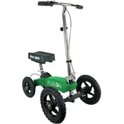 KneeRover Fusion All Terrain Knee Scooter - Heavy Duty Kneewalker with 4 Wheel Steering for Mobility and Recovery in Rally Green