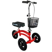 KneeRover Jr All-Terrain Knee Scooter for Kids and Small Adults - Injury and Surgery Recovery, Red