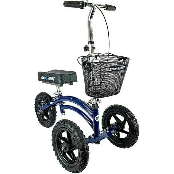 KneeRover Original All Terrain Knee Scooter - Steerable Walker for Foot Surgery, Ankle, Leg Injuries, Blue