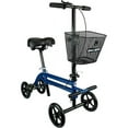 thumbnail image 1 of KneeRover Steerable Seated Kneescooter - Seated Mobility Walker with Gel Seat & Leg Rest, Blue, 1 of 7