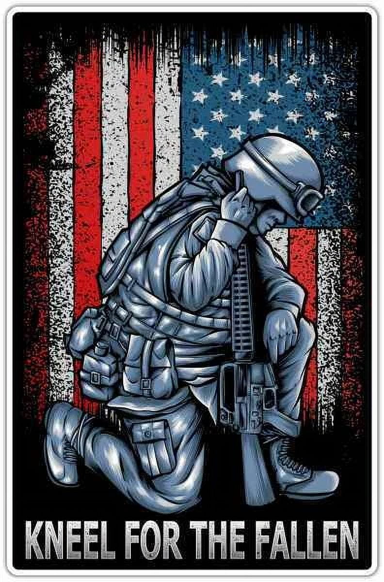 Kneel For The Fallen Usa Army Military Car Stickerphone Decal Water ...