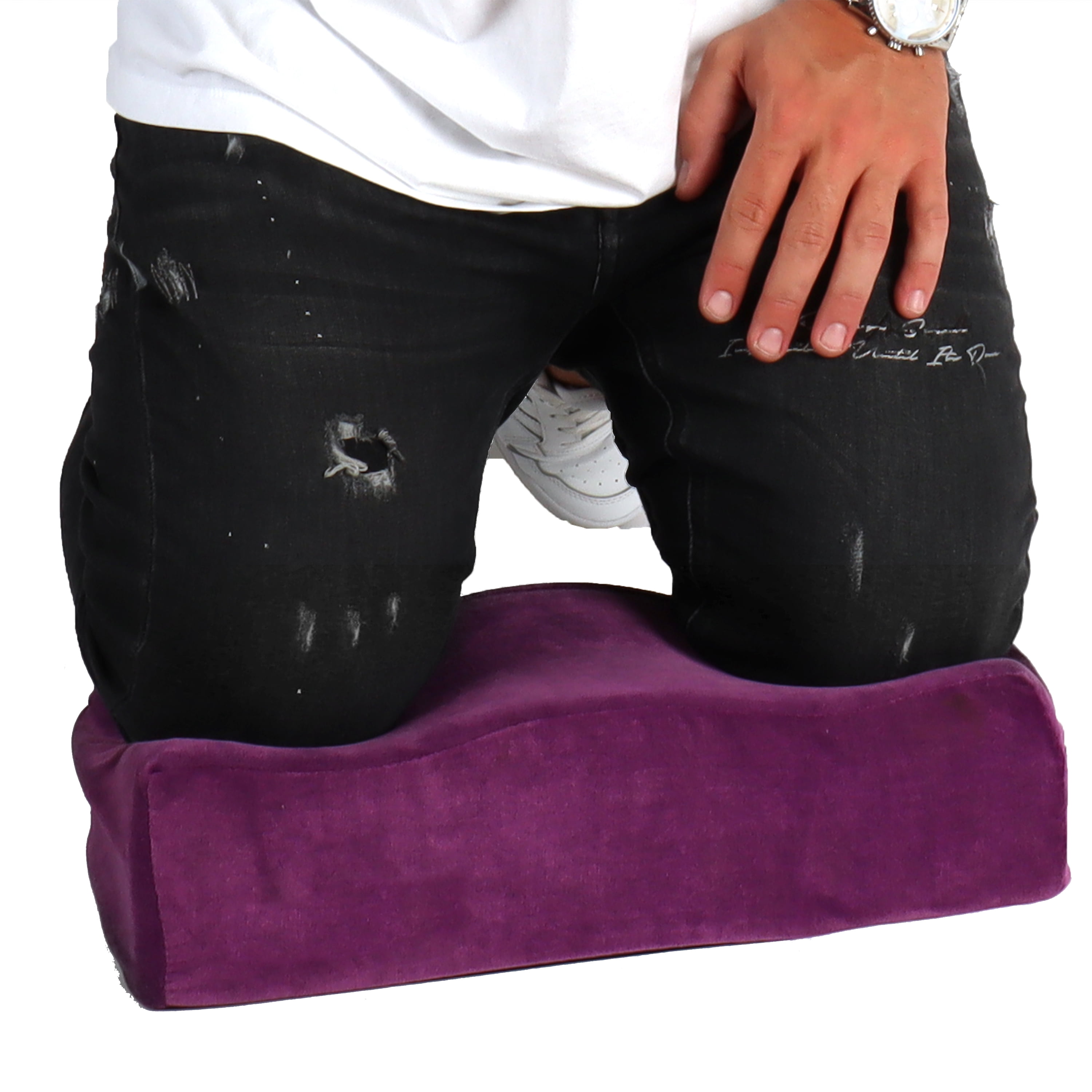 Kneeling Pad Comfort Memory Foam - Extra Thick Knee Cushion for Gardening, Workout Supplies, (Purple)