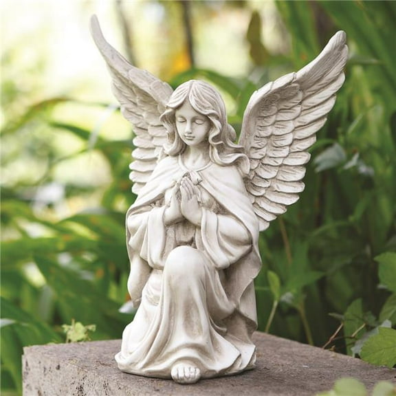 Kneeling Praying Angel Pose Garden Statue